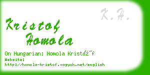 kristof homola business card